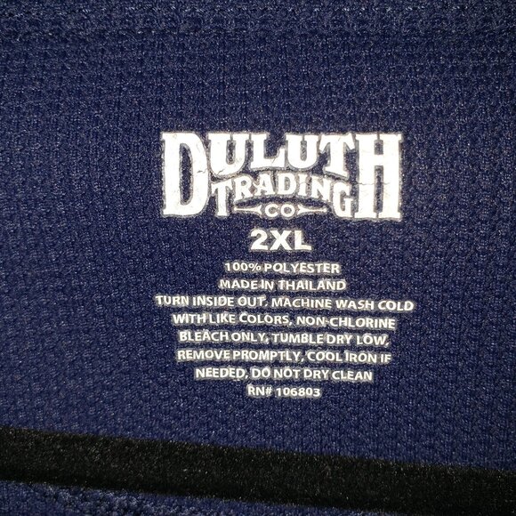 Women's Duluth Navy Blue Waffle Knit Top - Size 2XL - Picture 5 of 5